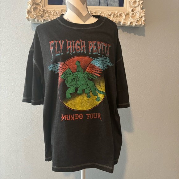 Coco Fly High Pepita Oversized Tee - Picture 1 of 4